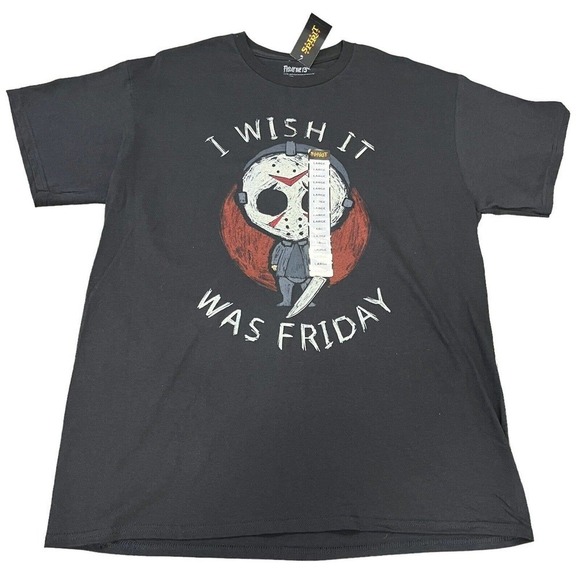 FRIDAY The 13Th Jason Voorhees I Wish It Was Shirt GLOWS Large Spirit Halloween - Picture 1 of 6